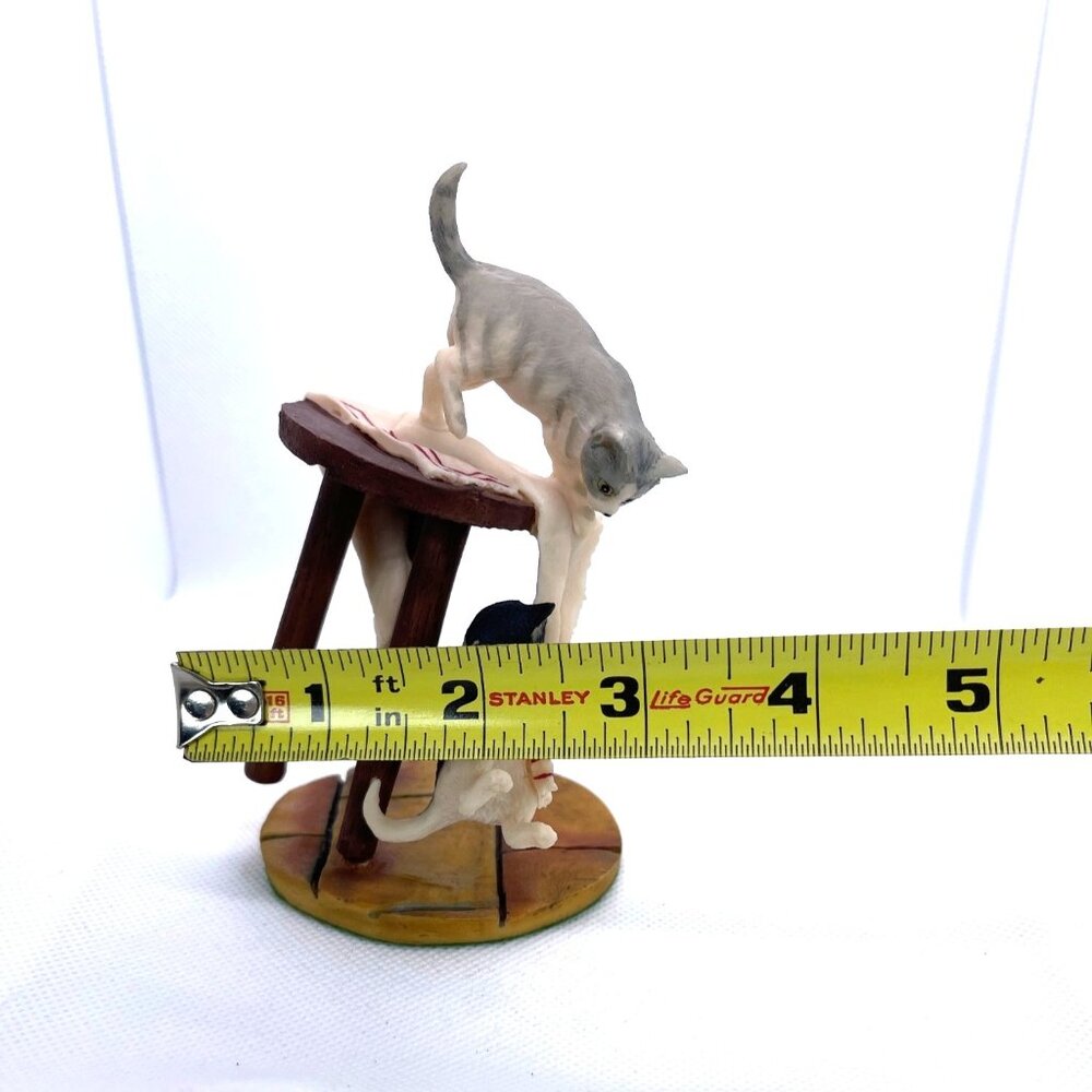 VTG Two Cats Stool Aynsley Mastercraft Kitten Kitty Play Playing UK England READ - Picture 9 of 10